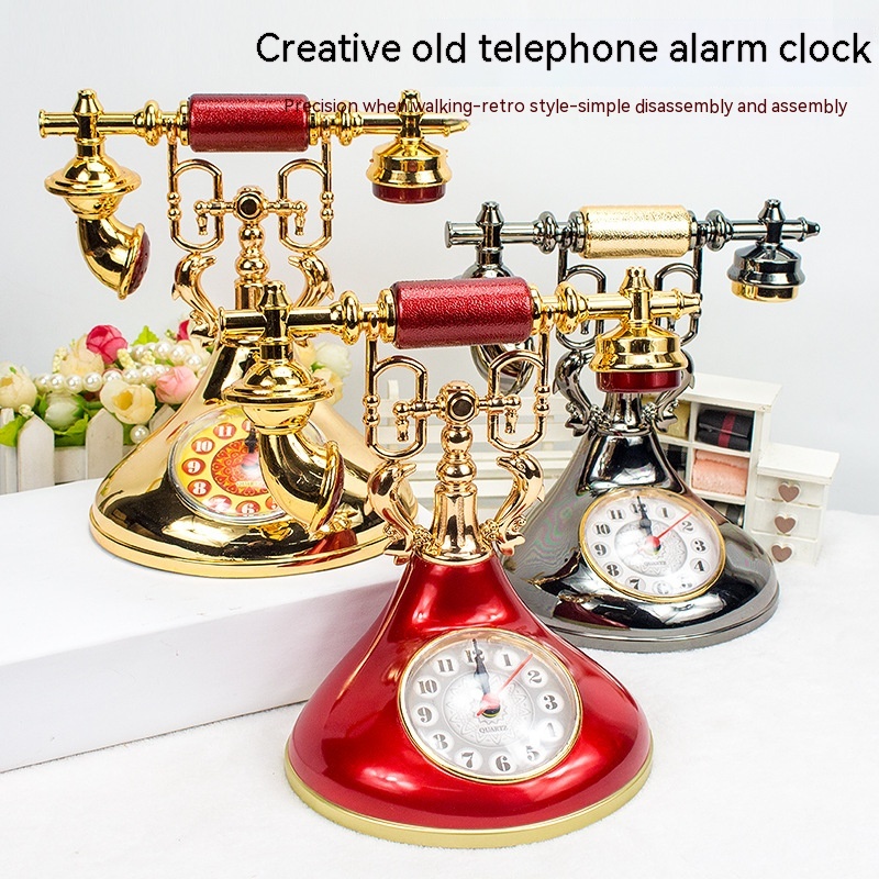 Đồng Hồ Báo Thức Điện Thoại Kiểu Cổ Điển Dùng Làm Quà Tặng Cho Học Sinh