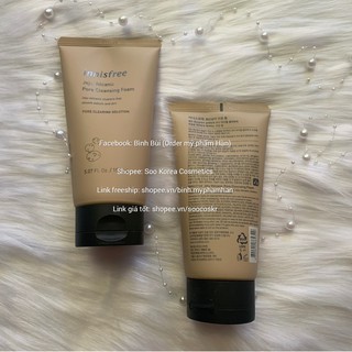 [AUTH mẫu mới nhất] Sữa rửa mặt tro núi lửa Innisfree Jeju Volcanic Pore Cleansing Foam 150ml