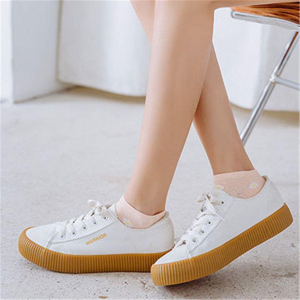 Vớ Cổ Thấp In Họa Tiết Hoa Cúc Xinh Xắn Dễ Phối Đồ Thời Trang Cho Nữ