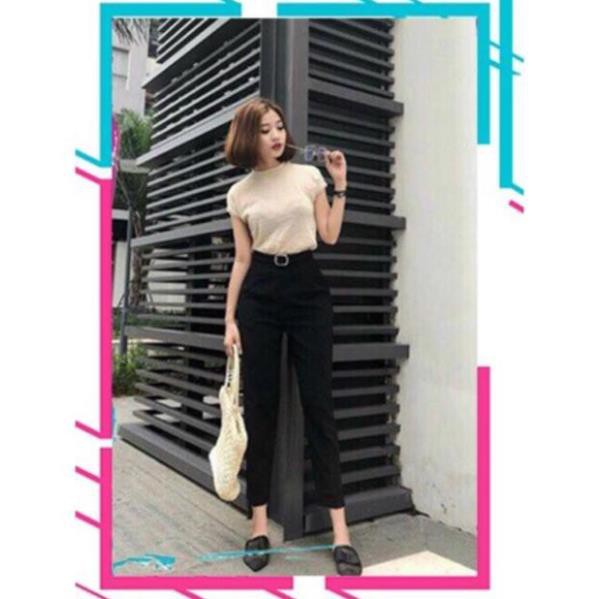 [GIÁ HỦY DIỆT] Quần Baggy Tây Phối Đai Vuông - 4 MÀU