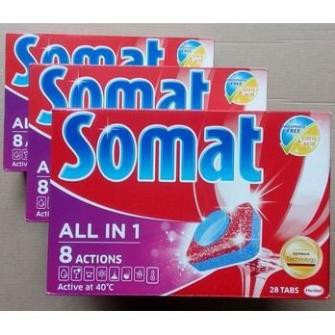 Combo 2 gói Viên rửa bát Somat 25v All in one 50 viên