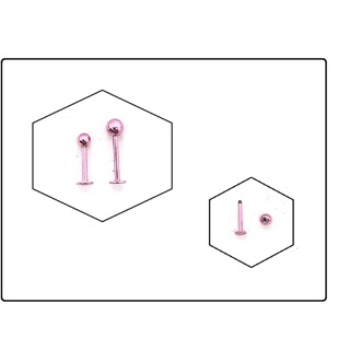 Khuyên môi màu hồng / khuyên chân dẹt đeo tai / môi