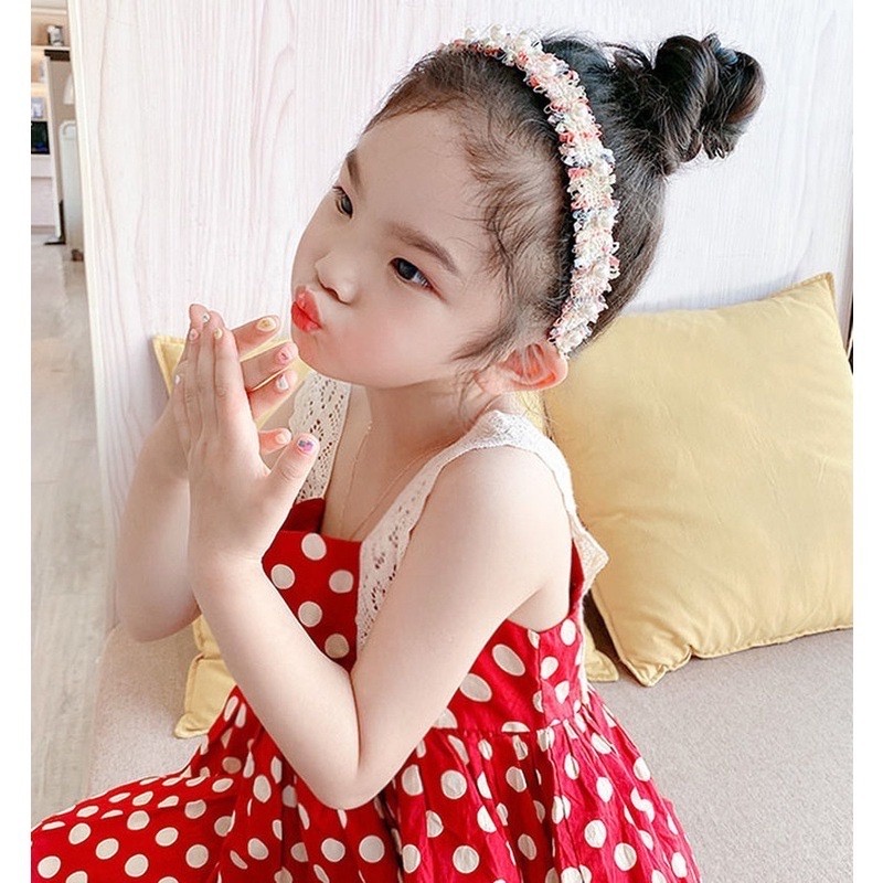 CÀI TÓC VẢI REN TIỂU THƯ BẢN NHỎ ĐÍNH NGỌC TRAI NHÂN TẠO- BỜM TÓC HÀN QUỐC ULZZANG, PHỤ KIỆN THỜI TRANG NỮ GIÁ RẺ ĐẸP