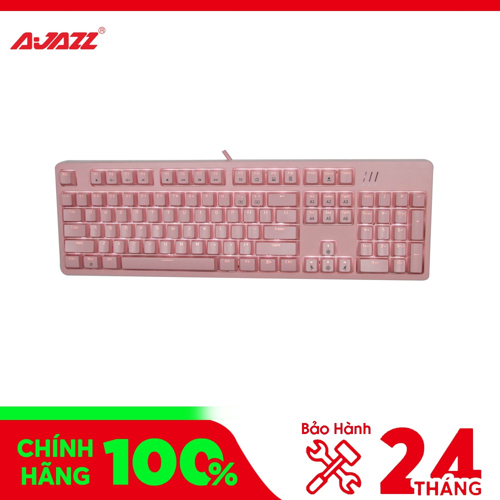 Bàn phím cơ gaming mofii AJAZZ DKM150 Pink led Trắng - Chính hãng bảo hành 2 năm.