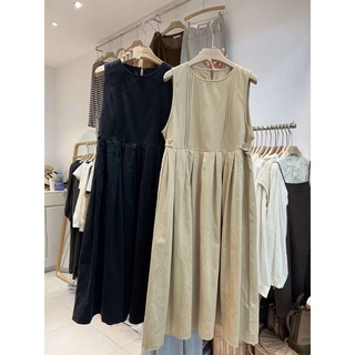 Váy khaki babydoll sát nách 716