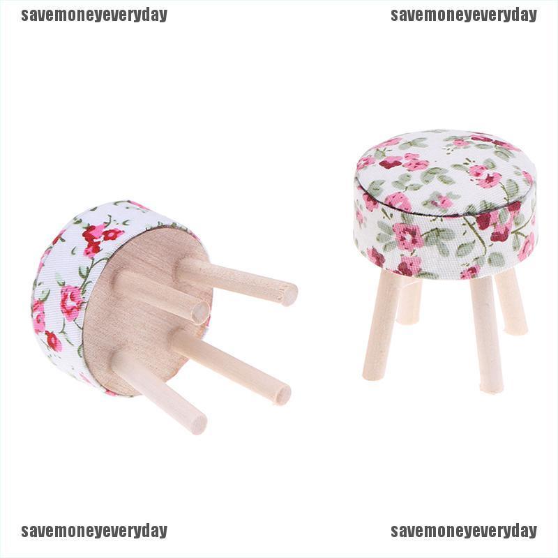 Ghế Gỗ Mini Tỉ Lệ 1 / 12 Trang Trí Nhà Búp Bê