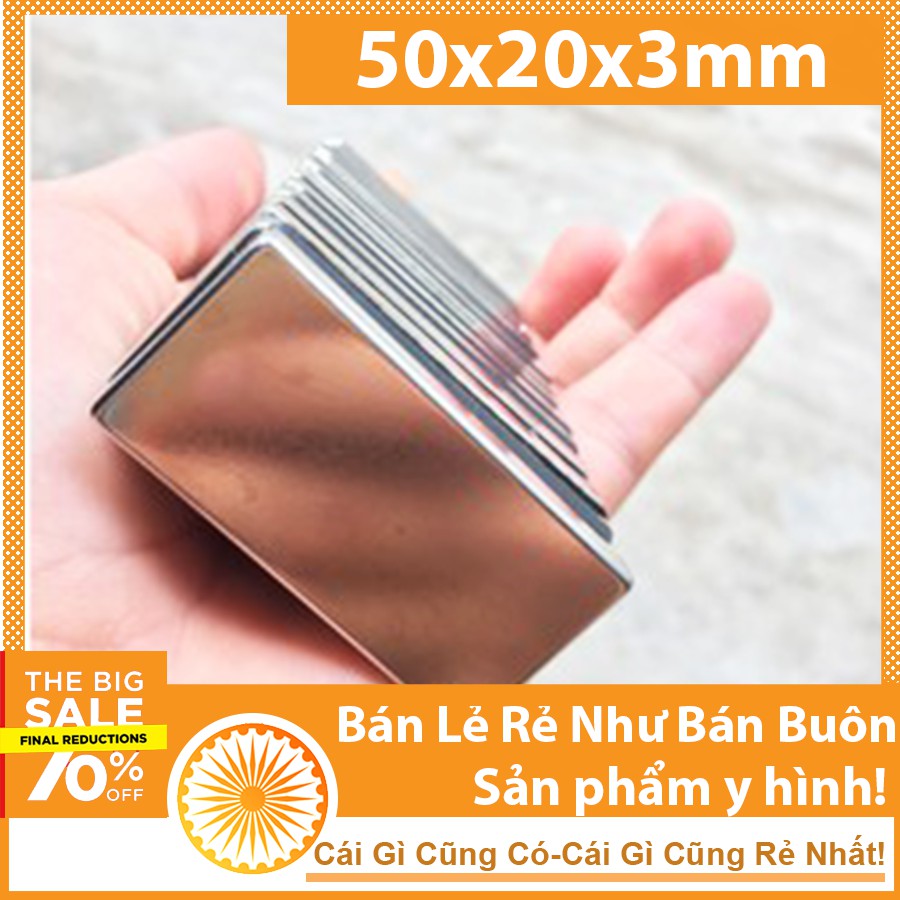 Nam châm chữ nhật 50x20x3mm