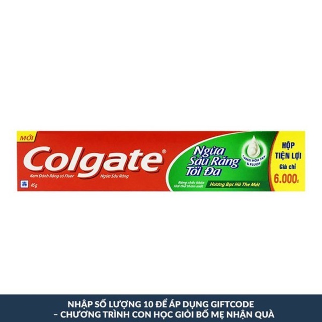 KEM ĐÁNH RĂNG COLGATE NGỪA SÂU RĂNG RĂNG CHẮC KHOẺ 45G