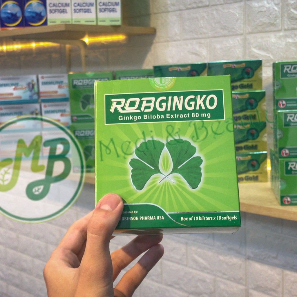 Combo 2 hộp Bổ não, hoạt huyết dưỡng não ROBGINGKO hộp 100 viên