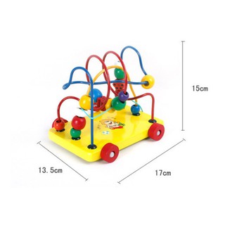 Luồn hạt gỗ kéo xe cho bé bản đẹp