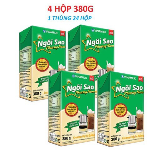 Sữa đặc Ngôi Sao Phương Nam xanh lá - Hộp giấy 380g