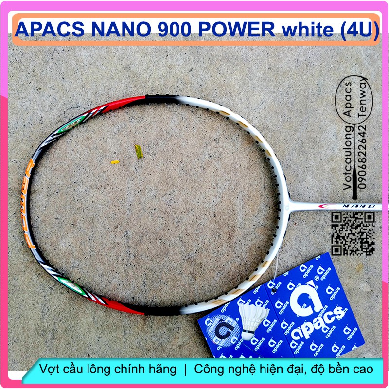 Vợt cầu lông Apacs Nano Power 900 - 4U - trắng thanh thoát