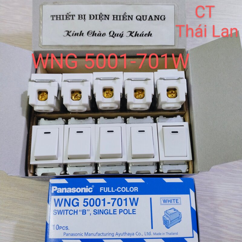 Combo 10 hạt công tắc 1 chiều Panasonic dòng FULL  hàng chính hãng