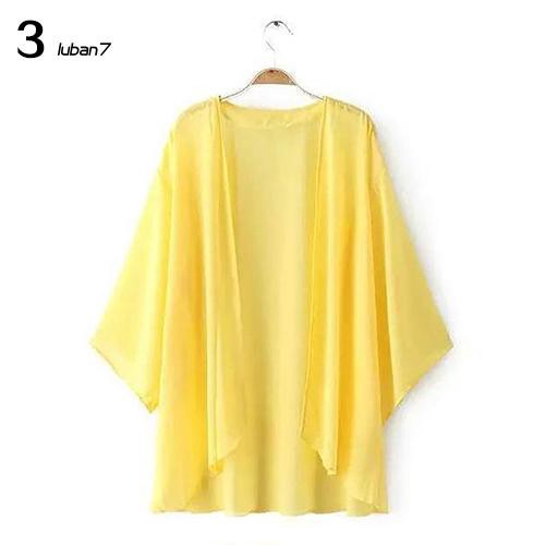 Áo khoác kimono voan in họa tiết hoa cách điệu thời trang dành cho nữ | BigBuy360 - bigbuy360.vn
