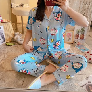 Bộ Pijama Cộc Tay Quần Dài Doremon Doraemon
