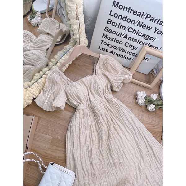 Váy midi dài cutout lưng