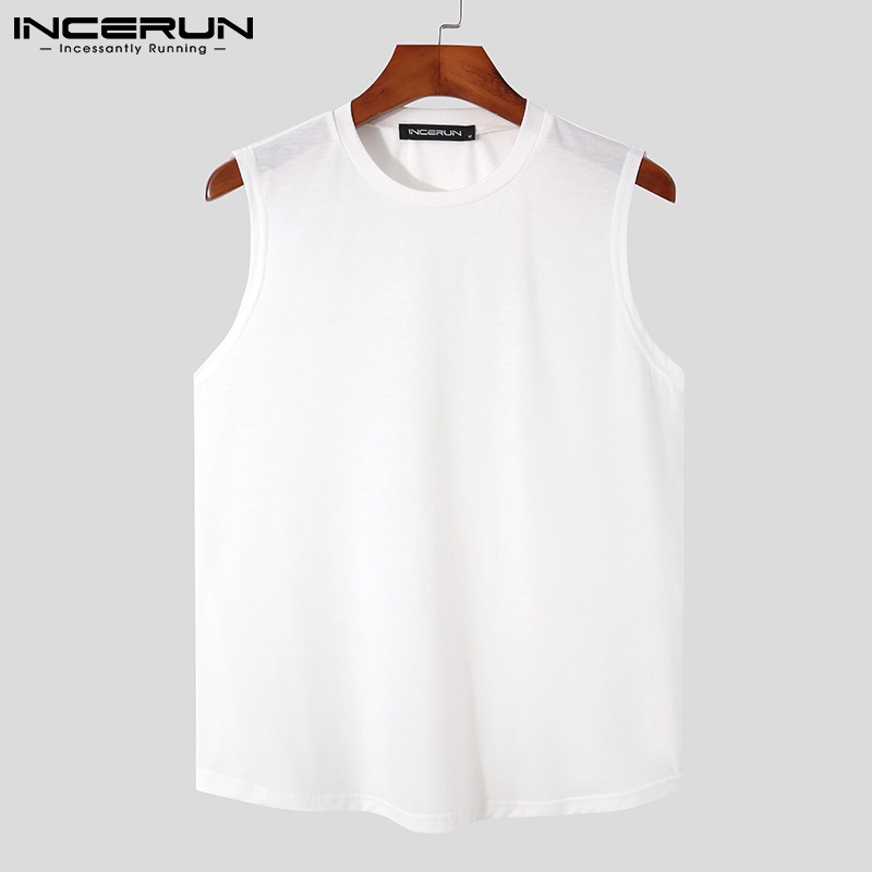 Áo ba lỗ thể thao INCERUN cổ tròn thoải mái thời trang mùa hè cho nam