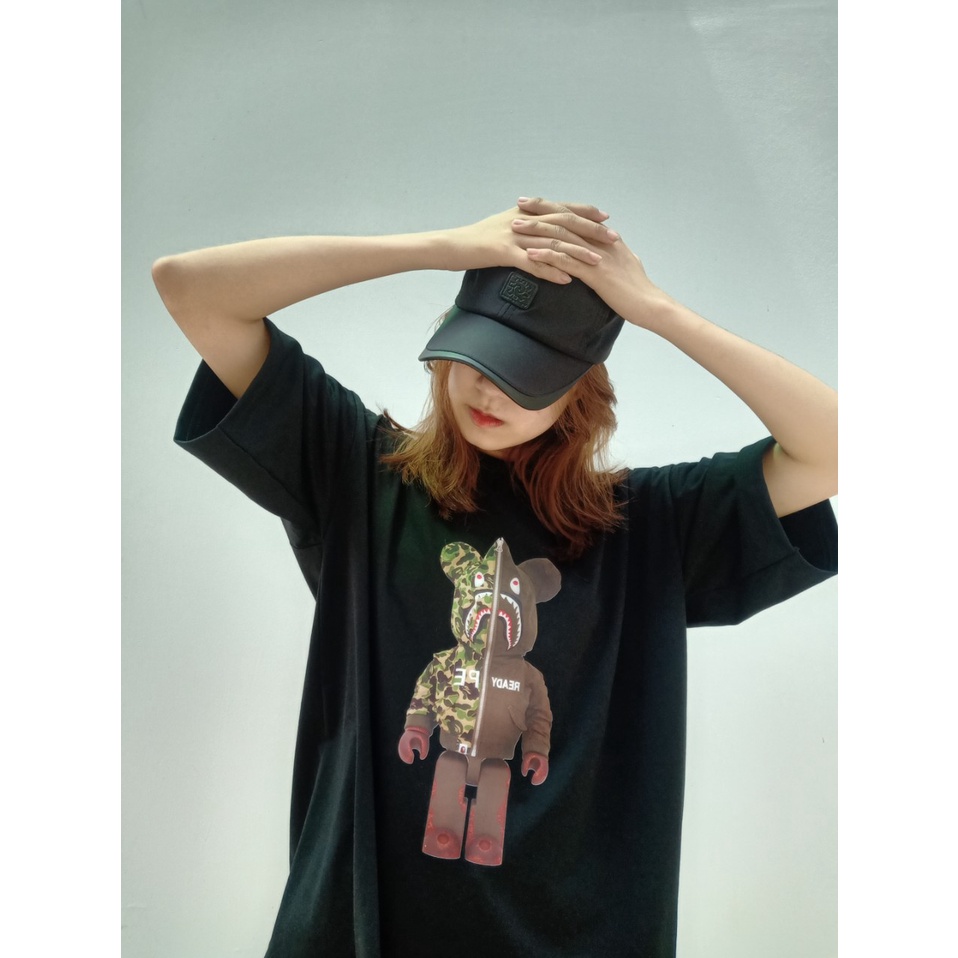 Áo Thun Tay Lỡ BearBrick, Áo phông unisex Form rộng Oversize, chất liệu Cotton . KKIMSHOP