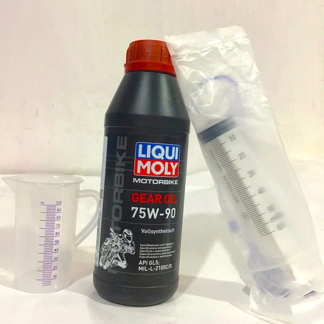 Nhớt Láp Liqui Moly Motorbike Gear Oil 75W-90 Mã 1516 chai 500ML Kèm Ống Bơm Xi Lanh - Ca Đong