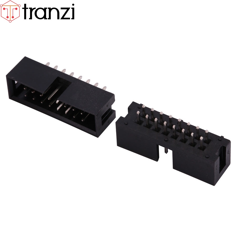 Giắc cắm header 2.54mm IDE IDC DC3 2x8P chân cắm thẳng đen - túi 10 cái