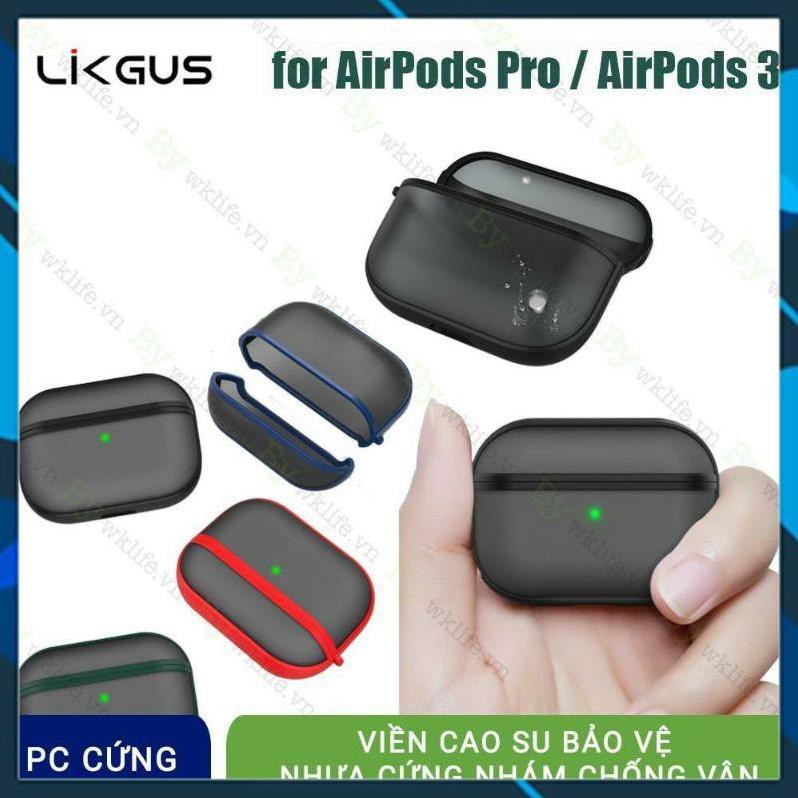 Ốp Airpod Nhám Mờ Chính Hãng Likgus Kèm Móc Đeo