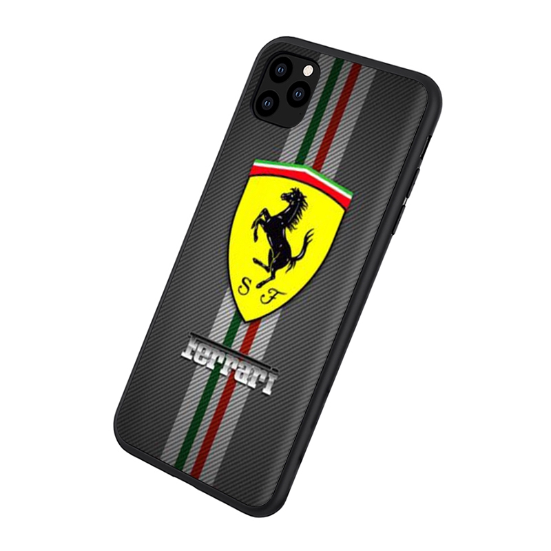 Ốp điện thoại dẻo họa tiết logo xe hơi Ferrari cho IPHONE 11 PRO XS MAX XR X 8 7 6S 6 PLUS 5S 5 SE 2020 D99