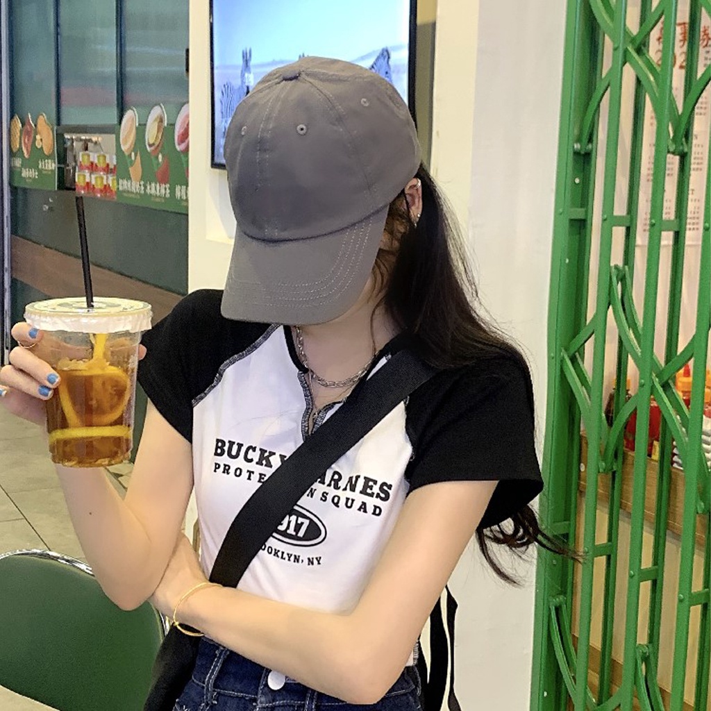 Áo Croptop 1971 Kiểu Body Ôm Tay Ngắn Ulzzang_VIETSTAR