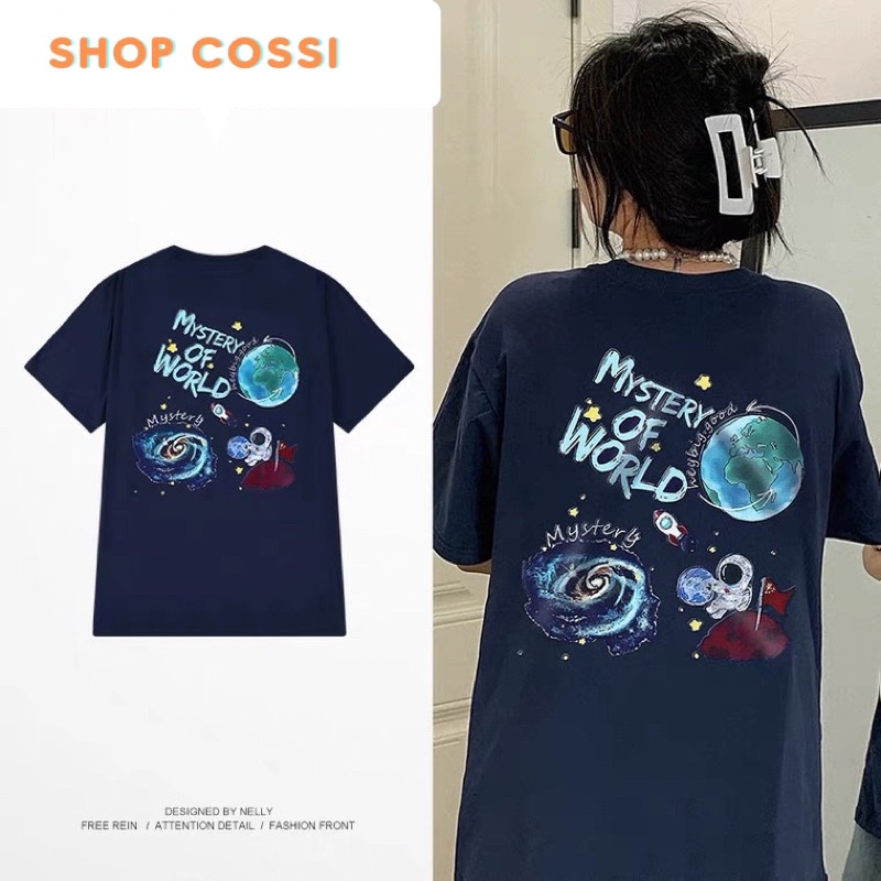 Áo thun tay lỡ nam nữ, áo phông unisex form rộng chất cotton mát mịn thấm hút mồ hôi in hình DESI