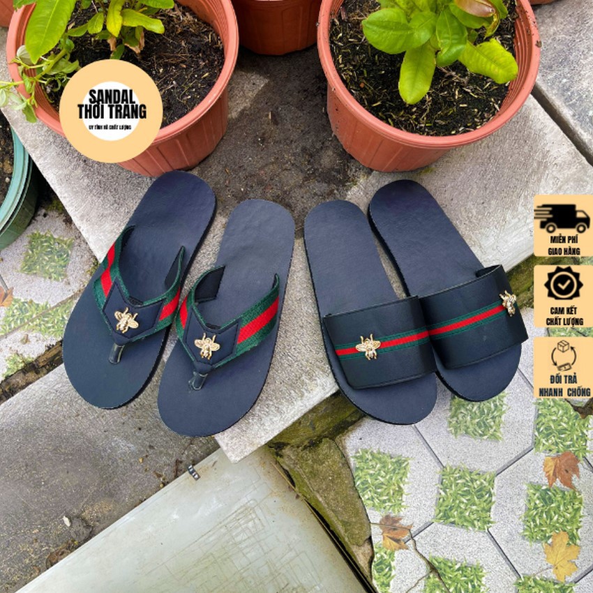 Dép cặp nam nữ, SANDALTHOITRANG Dép sandal nữ quai ngang và Dép nam quai kẹp, [ẢNH THẬT 100%] full size 30-44