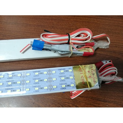 Đèn LED thanh kẹp bình 12v 30cm, máng đèn kẹp bình ắc quy, bóng đèn 12v
