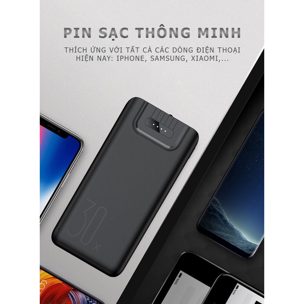 Pin Sạc Dự Phòng 30.000mAh Sac Du Phong Hỗ Trợ Sạc Nhanh Sạc An Toàn 3 Đầu Vào 2 Đầu Ra Bảo Hành 1 Năm