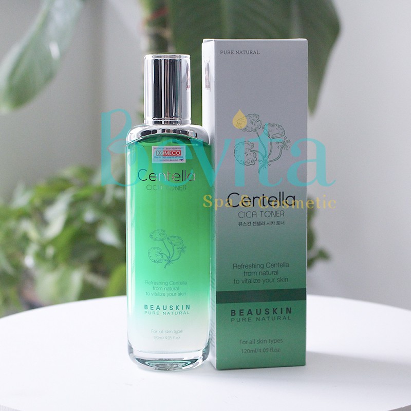 Nước hoa hồng phục hồi da mụn Beauskin Centella Cica 120ml, nước hoa hồng cho da dầu - Bevita