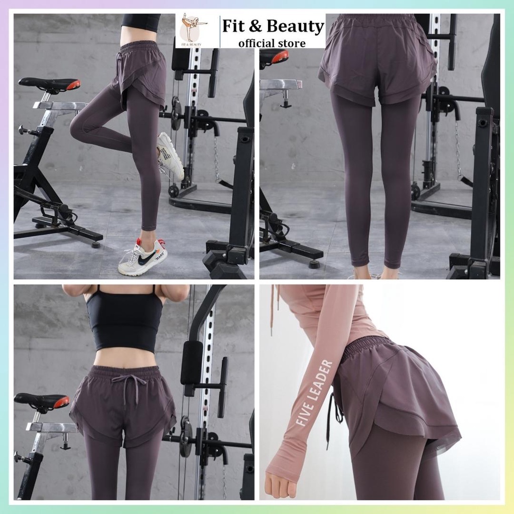 Quần legging nữ dài tập gym yoga big size | quần tập gym nữ 2 lớp có túi tập thể dục chạy bộ mùa đông LEGGING01