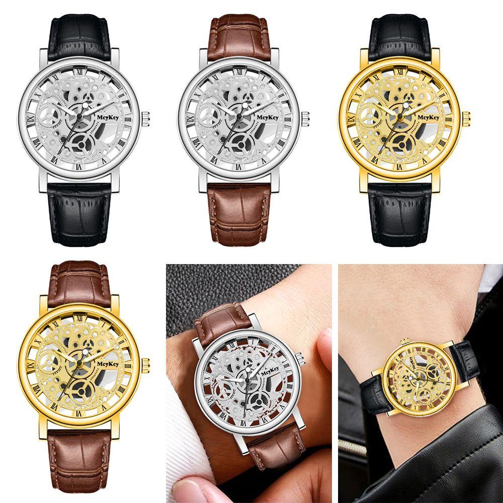 MAG Đồng Hồ Quartz Dây Da Thiết Kế Đơn Giản