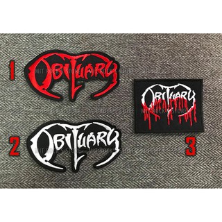 Patch Obituary - Hình ủi lên Quần, áo, ba lô, túi, nón…Hàng Thái Lan, đường chỉ may dày, xịn và đẹp.