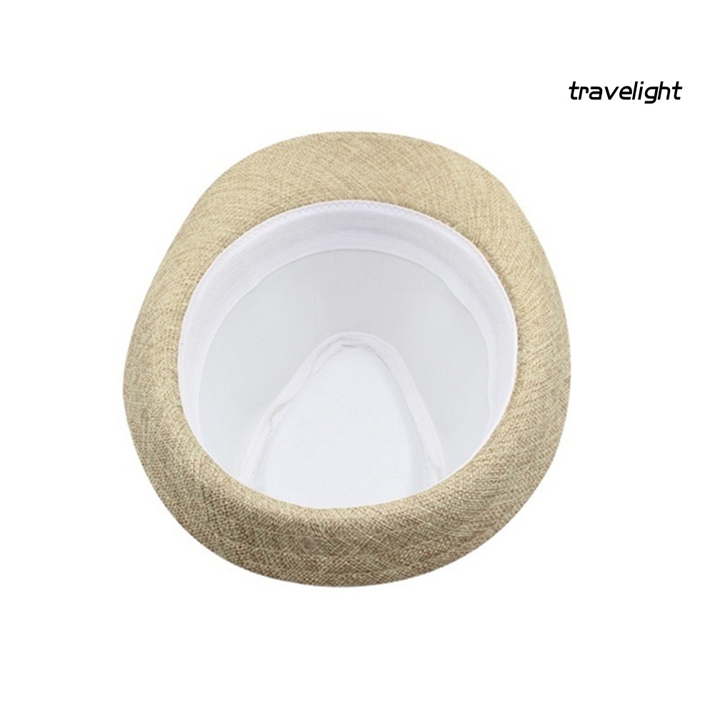 [TL] Mũ Fedora Nỉ Rộng Vành Màu Trơn Chống Nắng Đi Biển Mùa Hè Cho Nam