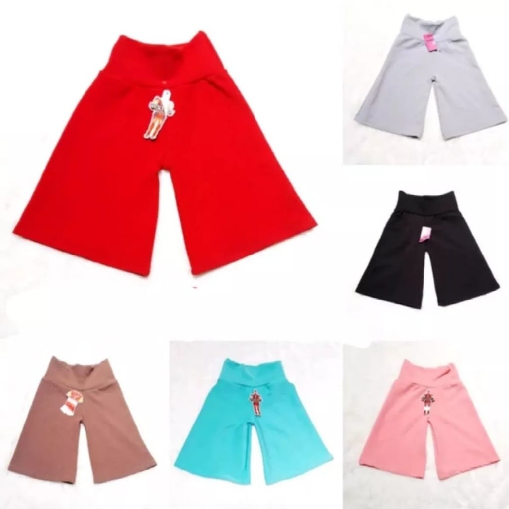 Quần Culottes Màu Trơn Cho Bé Gái