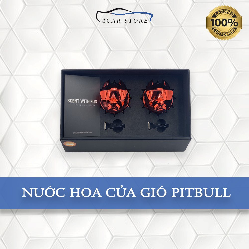 Nước hoa cài cửa gió điều hòa ô tô CAO CẤP, nước hoa đầu chó pitbull 15ml (giá 1 cặp)