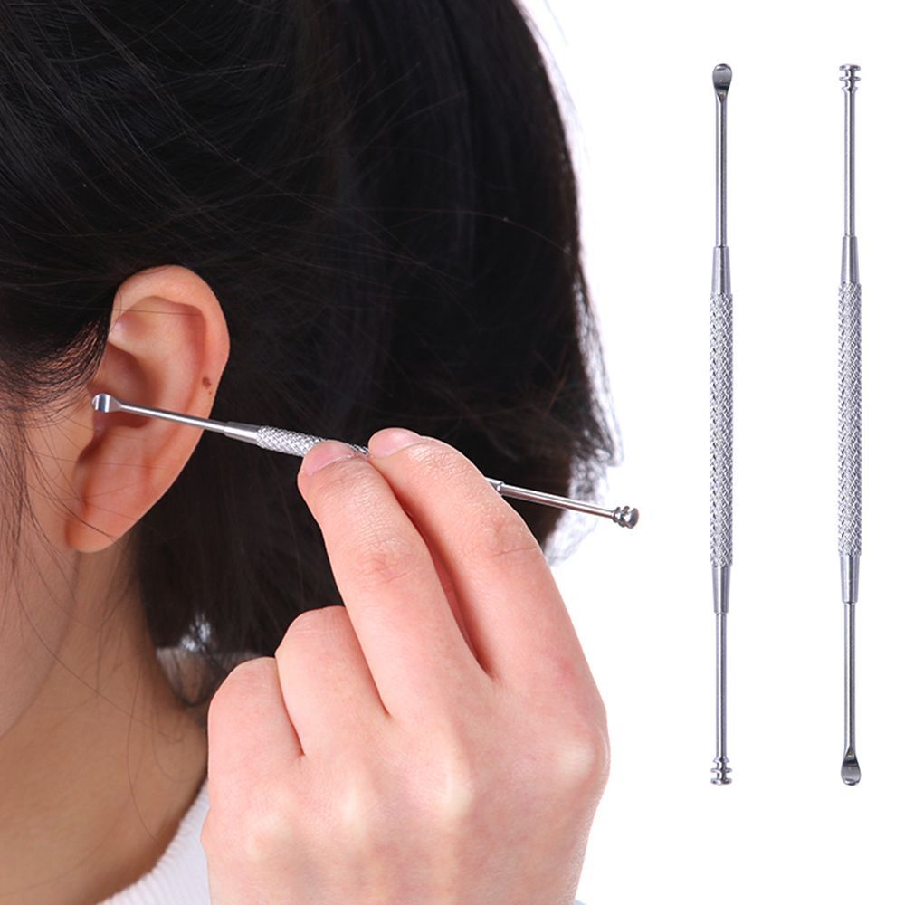 [Hàng mới về] Dụng cụ lấy ráy tai xoắn ốc 2 trong 1 bằng thép không gỉ an toàn