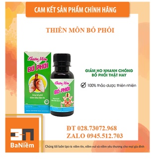 Thiên Môn Bổ Phổi Dược Bình Đông – Chai 90ml dành cho Trẻ em – Giảm ho nhanh chóng, Bổ phổi