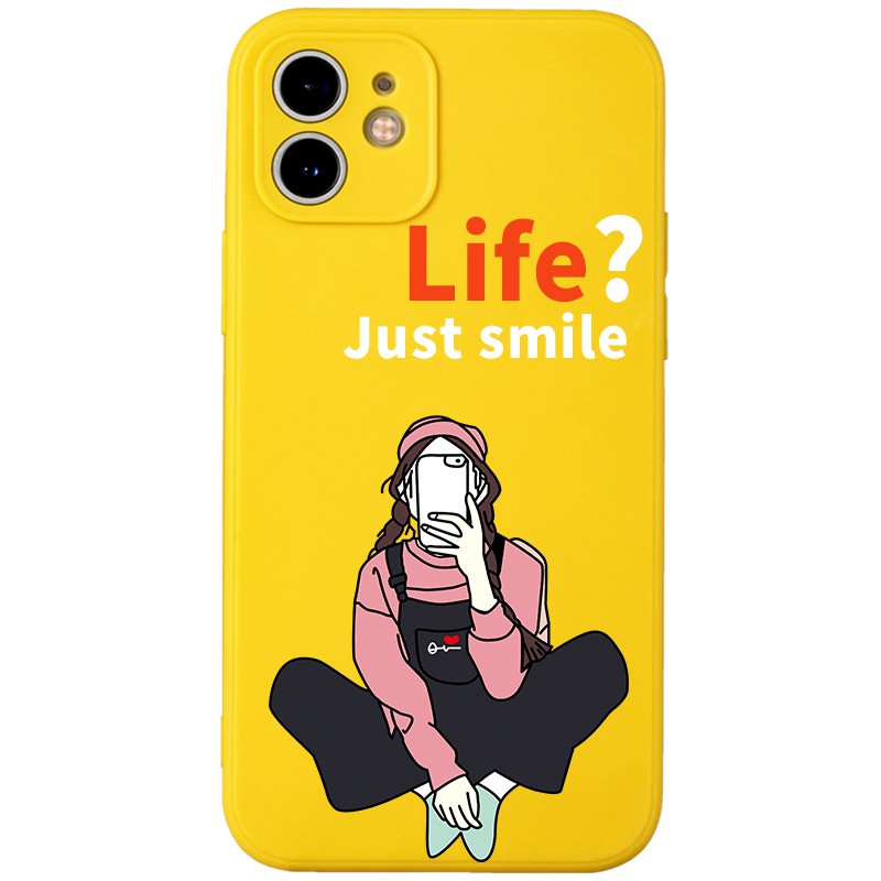 Ốp lưng JURSUE hoạt hình cặp đôi dễ thương đẹp cho iPhone 13 12 11 Pro Max SE 2020 X XR XS ip 8 7 6 6S Plus kute Y365