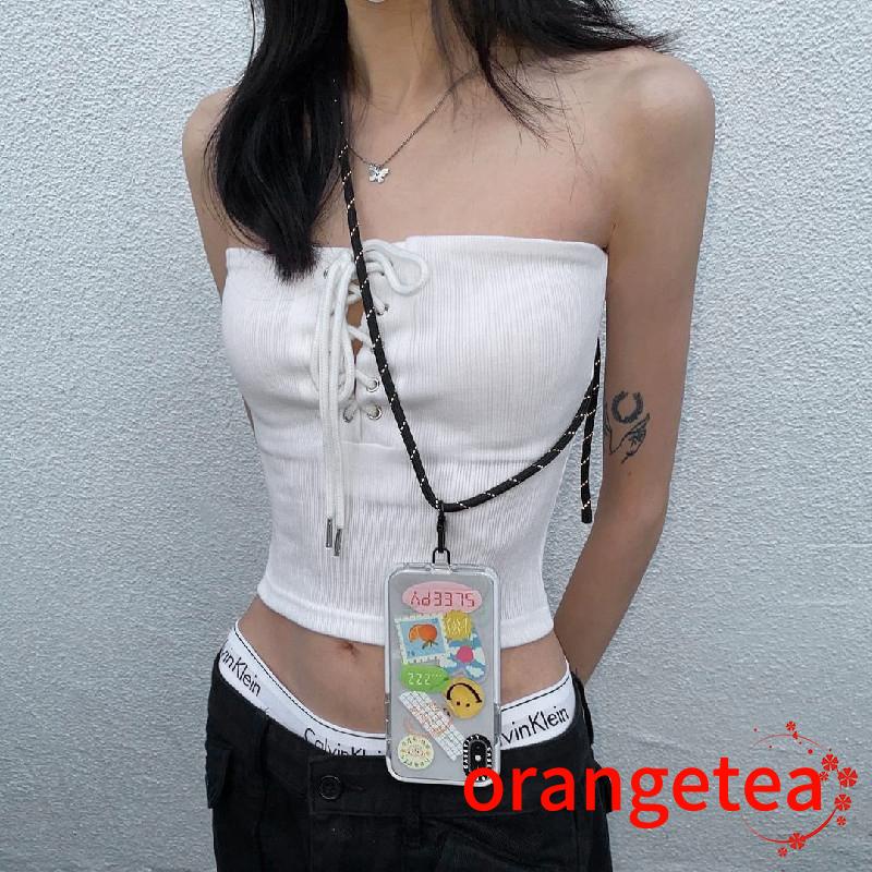Áo Croptop Trễ Vai Không Tay Màu Sắc Đơn Giản Cho Nữ