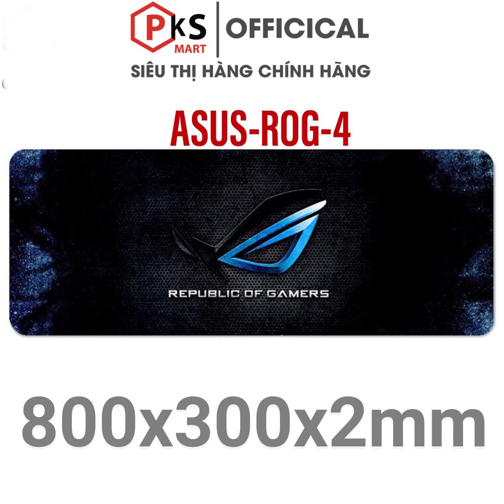 Lót Chuột, Pad Chuột Cỡ Lớn, Nhỏ 80x30x2mm, 210x260x2mm ASUS - ROG Bo Viền Chắc Chắn Đế Cao Su - PKSMART