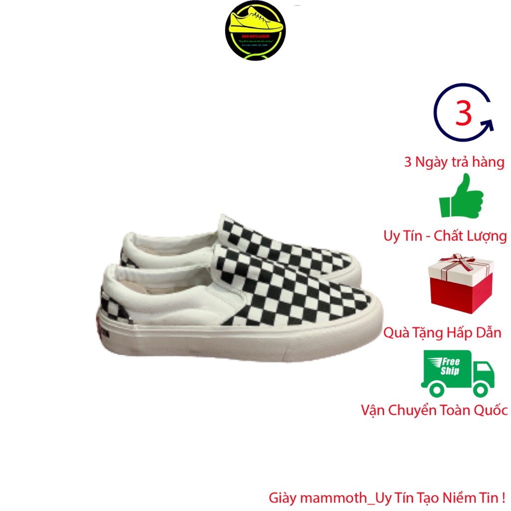 Giày vans, vans caro slipon full size nam nữ bao check thoải mái nhé mammoth