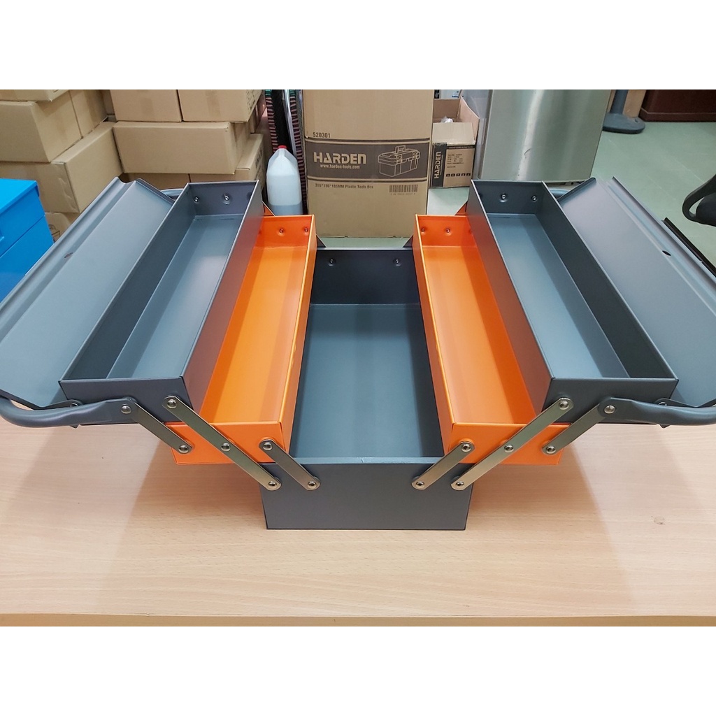 Hộp Đựng Dụng Cụ, Hộp Đựng Đồ Nghề Đa Năng Cỡ Lớn Thép Cao Cấp 3 Tầng 4 Khay 2 Tay Cầm - Có Sức Chịu Tải Lớn