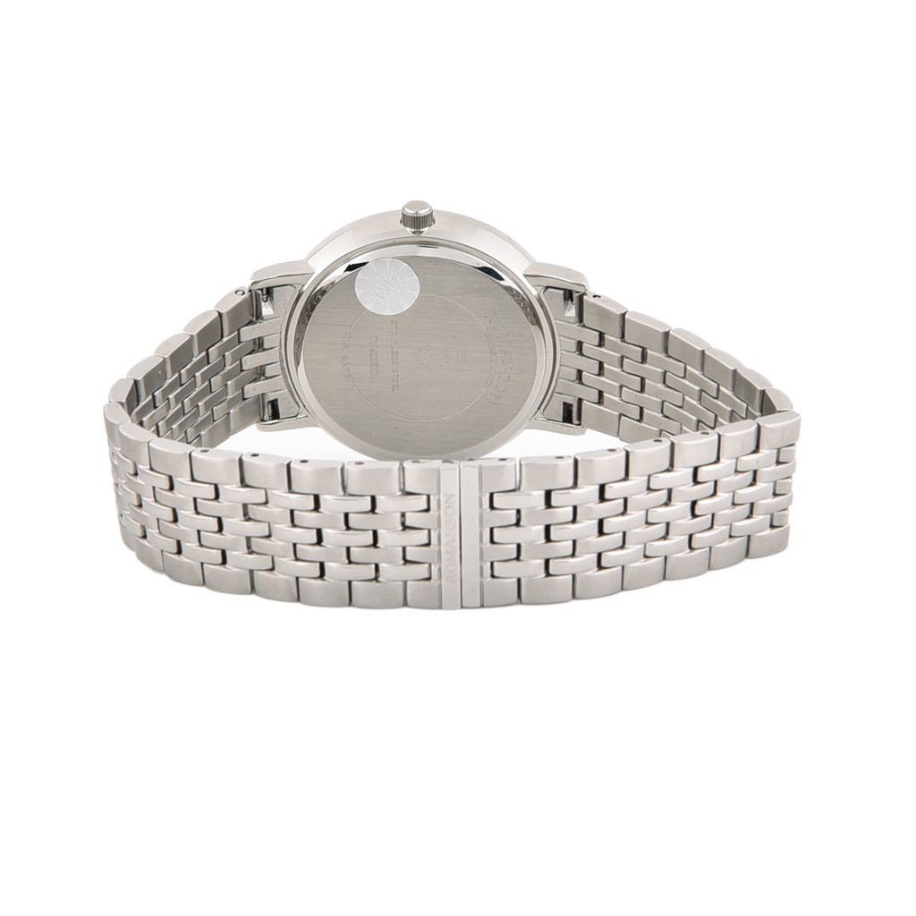 Đồng hồ nam Romanson TM4225MWWH mặt mỏng sang trọng, chống nước, dây thép, máy thụy sĩ cao cấp chính hãng