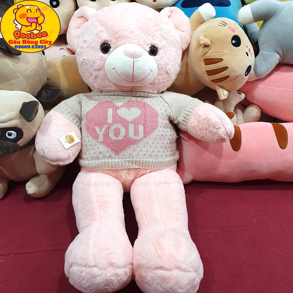 Gấu Bông Teddy I Love You Mềm Mịn Quà Tặng Người Thương Gấu Bông City