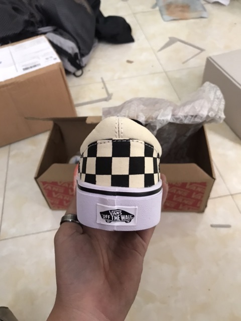 &gt;ẢNH THẬT-HÀNG THẬT&lt; Giày sneaker V Caro Checkerboard slipon nam nữ