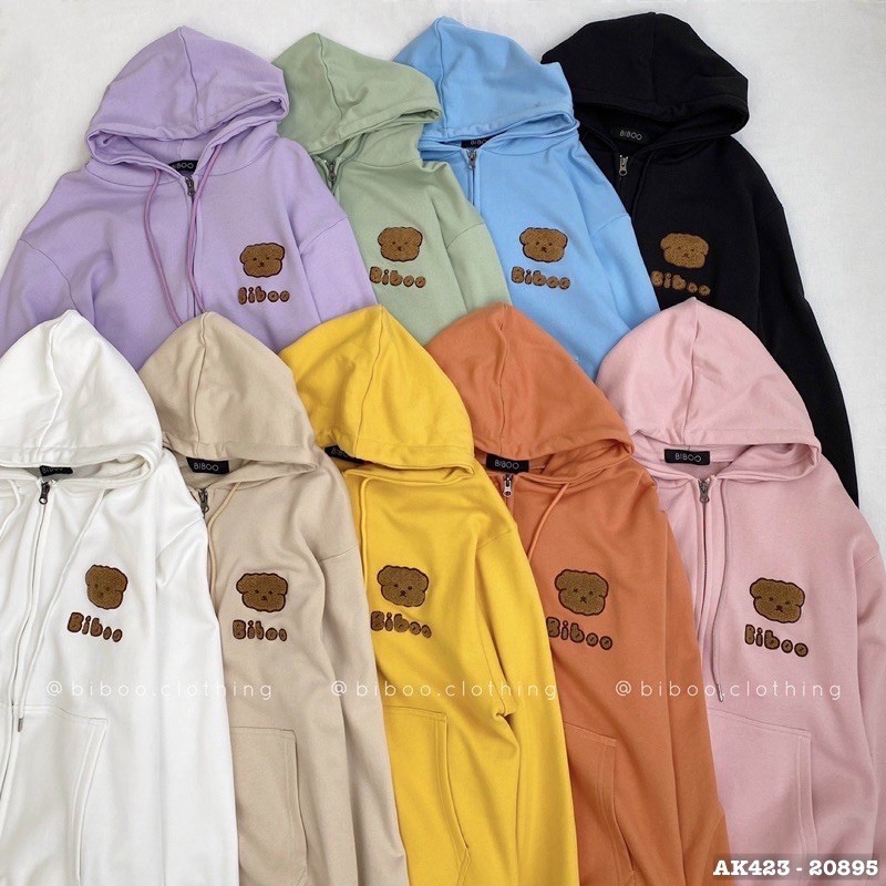 Áo Khoác Nữ Nỉ Bông Dày Dặn Thêu Gấu Form Rộng Chất Siêu Đẹp Áo Khoác Jackets Thun Nỉ Nữ Thêu GẤU BIBOO - AK3423 | BigBuy360 - bigbuy360.vn