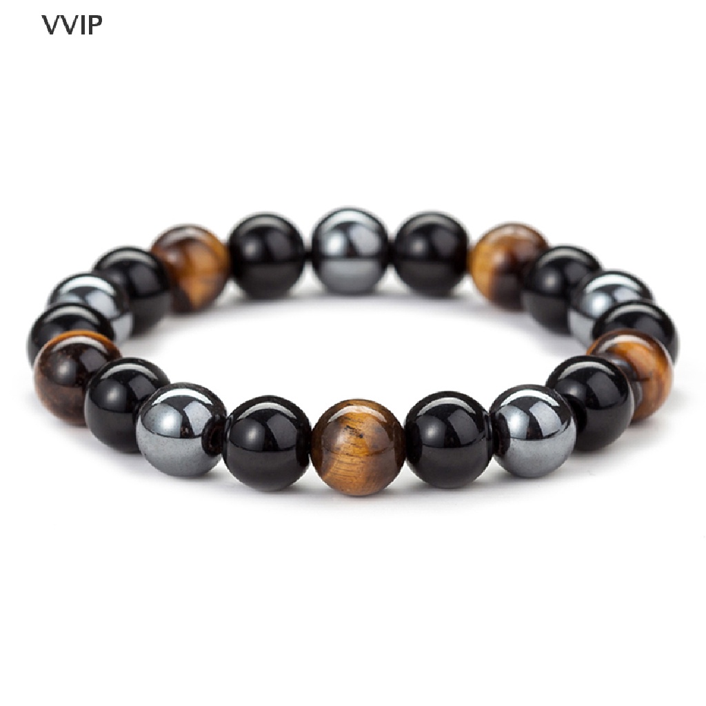 Vòng đeo tay chuỗi hạt đá hematite nam châm chăm sóc sức khỏe cho nam